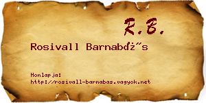 Rosivall Barnabás névjegykártya